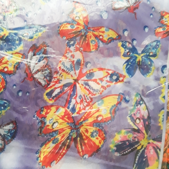 Lavender Chiffon Purple Butterfly Wrap Scarf Shawl - Picture 8 of 8